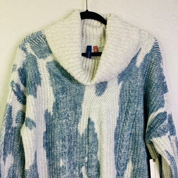 PILCRO ANTHROPOLOGIE SPOTTED‎ TURTLE COWL NECK OVERSIZED KNIT RIBBED NWT - Picture 5 of 14
